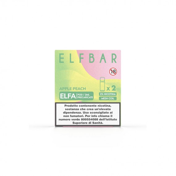 Elfbar ELFA Apple Peach 2 Pezzi Pod Usa e Getta 20 mg