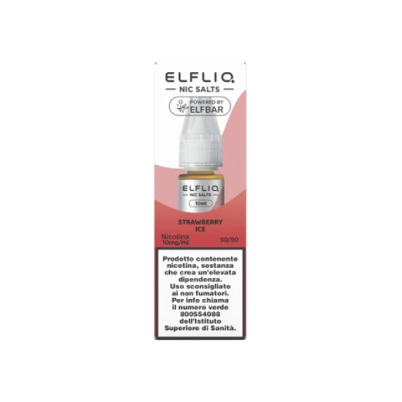 Elfliq Strawberry Ice Liquido Pronto 10ml Nic Salt