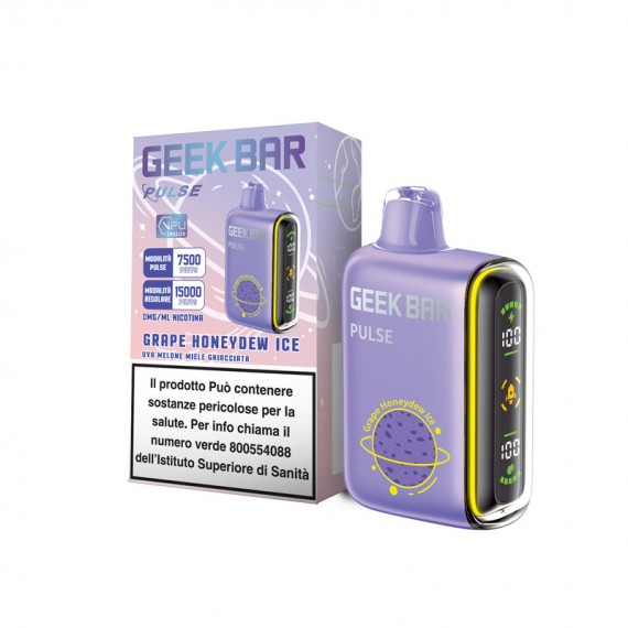 Geekvape Geekbar Pulse Grape Honeydew Ice Usa e Getta 650 mAh 0mg/ml