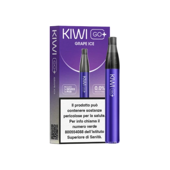 Kiwi Go PLUS Starter Kit + Pod Precaricata Grape Ice 0mg/ml Usa e Getta