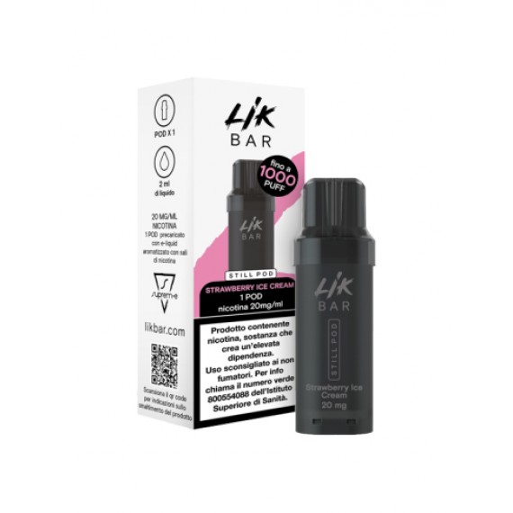 Lik Bar Still Strawberry Ice Cream Pod Usa e Getta 20mg/ml