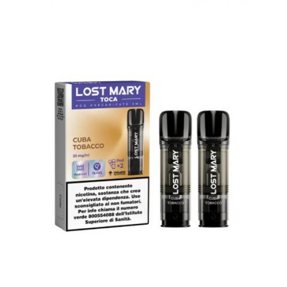 Lost Mary Toca Air Cuba Tobacco x2 Pezzi Pod Usa e Getta 20 mg