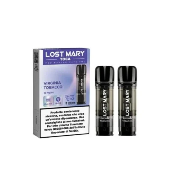 Lost Mary Toca Air Virginia Tobacco x2 Pezzi Pod Usa e Getta 20 mg