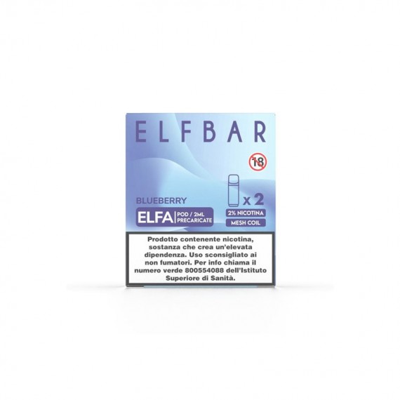 Elfbar ELFA Blueberry 2 Pezzi Pod Usa e Getta 20 mg