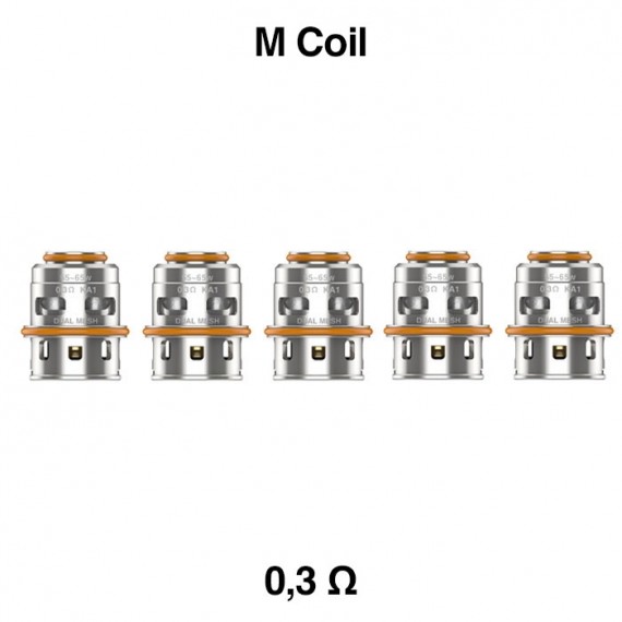 Geek Vape Testine di Ricambio M Coil Dual 5 pezzi 0,3ohm