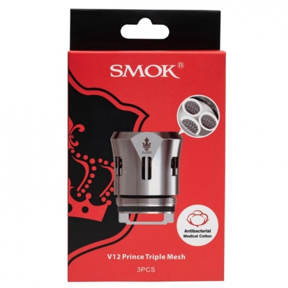 Smok Testine Coil di Ricambio V12 Prince Triple Mesh 3 pezzi 0,15 ohm